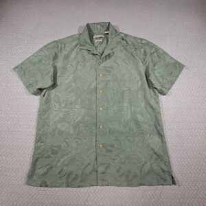Tropical Leaf Pattern Button Down Shirt